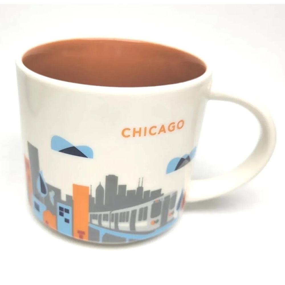 Starbucks 2013 Chicago You Are Here Collectible Coffee Mug 14 Oz